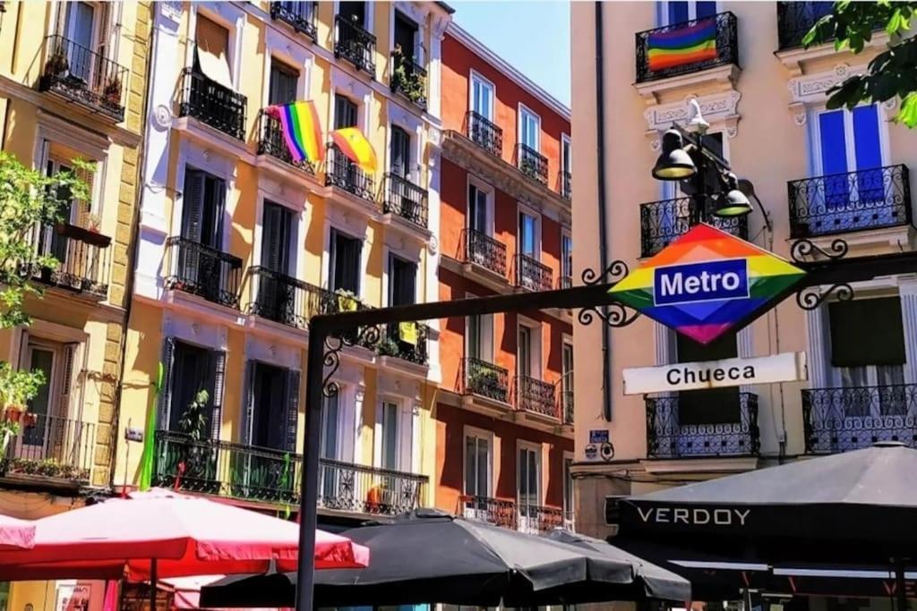 Cozy Apt 1Hab Para 4Pax En La Plaza De Chueca Madrid Bagian luar foto